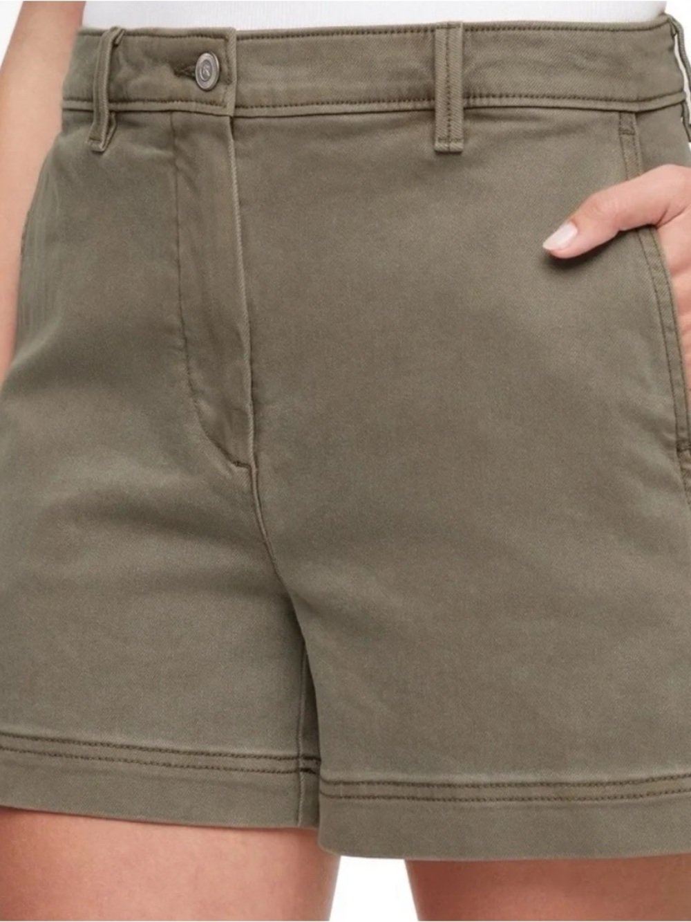 Banana Republic Olive Green High-Rise Women's Bermuda Shorts